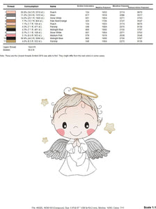 Angel embroidery designs - Baby boy embroidery design machine embroidery pattern - Boy with wings embroidery file - instant download pes jef