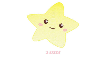 Star embroidery designs - Star with happy face embroidery design machine embroidery pattern - Sky embroidery file - kid embroidery download Marcia Embroidery