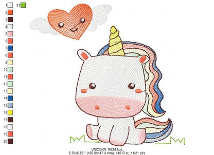Unicorn embroidery designs - Baby girl embroidery design machine embroidery pattern - Unicorns design instant download embroidery newborn Marcia Embroidery