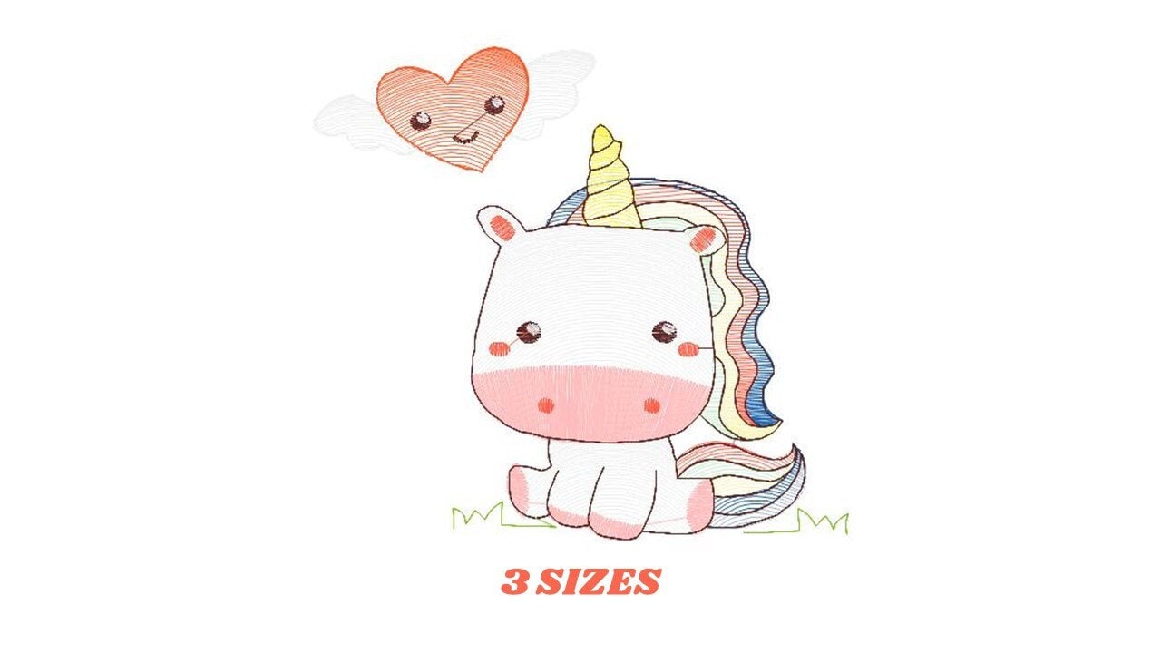 Unicorn embroidery designs - Baby girl embroidery design machine embroidery pattern - Unicorns design instant download embroidery newborn Marcia Embroidery