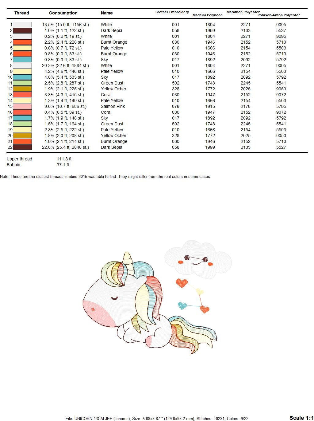Unicorn embroidery designs - Baby Girl embroidery design machine embroidery pattern - Fantasy embroidery - newborn layette unicorn design Marcia Embroidery