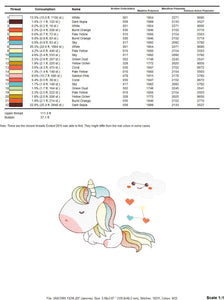 Unicorn embroidery designs - Baby Girl embroidery design machine embroidery pattern - Fantasy embroidery - newborn layette unicorn design