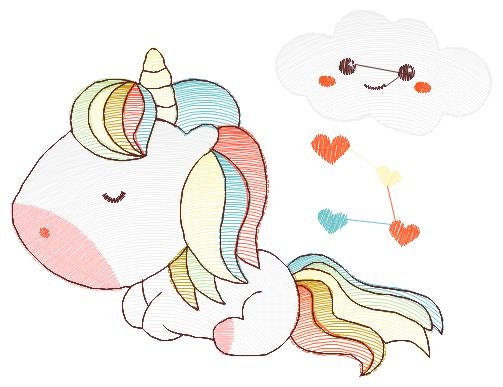 Unicorn embroidery designs - Baby Girl embroidery design machine embroidery pattern - Fantasy embroidery - newborn layette unicorn design Marcia Embroidery
