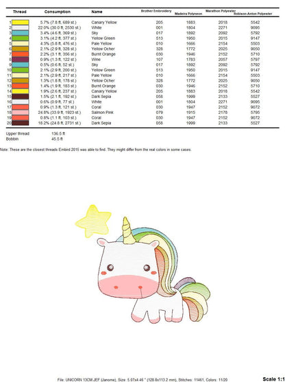 Unicorn embroidery designs - Baby girl embroidery design machine embroidery pattern - Unicorns design instant download embroidery newborn Marcia Embroidery