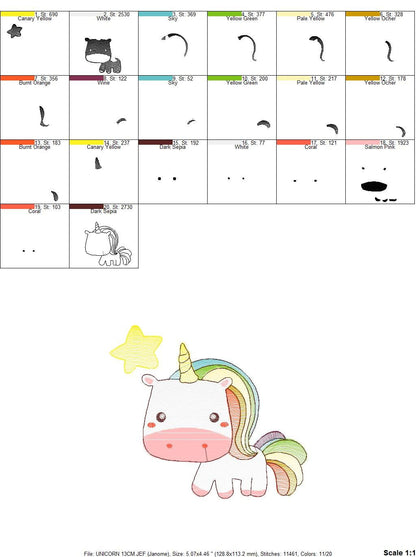 Unicorn embroidery designs - Baby girl embroidery design machine embroidery pattern - Unicorns design instant download embroidery newborn Marcia Embroidery