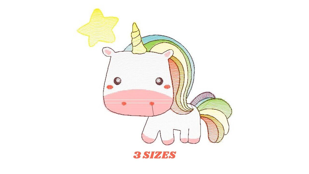 Unicorn embroidery designs - Baby girl embroidery design machine embroidery pattern - Unicorns design instant download embroidery newborn Marcia Embroidery