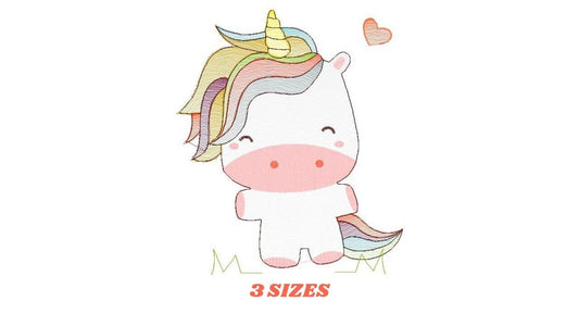 Unicorn embroidery designs - Girl embroidery design machine embroidery pattern - Unicorns embroidery file - baby girl embroidery newborn pes