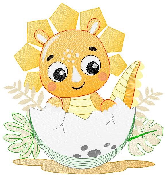 BabyDinosaur embroidery designs - Dino embroidery design machine embroidery pattern - Baby boy embroidery file - Dinosaur egg pes download Marcia Embroidery