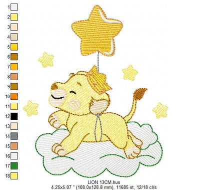 Lioness embroidery designs - Lion embroidery design machine embroidery pattern - Baby boy embroidery file - Lion king embroidery download Marcia Embroidery