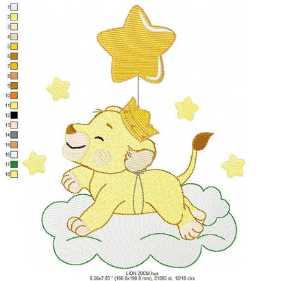 Lioness embroidery designs - Lion embroidery design machine embroidery pattern - Baby boy embroidery file - Lion king embroidery download Marcia Embroidery