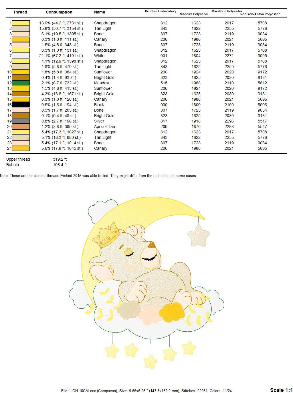 Lion embroidery designs - Lioness embroidery design machine embroidery pattern - Sleeping lioness embroidery file - Moon embroidery download