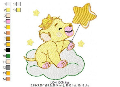 Lion embroidery designs - Lioness embroidery design machine embroidery pattern - Baby boy embroidery file - Lion king embroidery download Marcia Embroidery