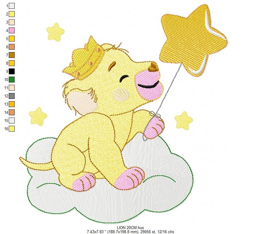 Lion embroidery designs - Lioness embroidery design machine embroidery pattern - Baby boy embroidery file - Lion king embroidery download Marcia Embroidery