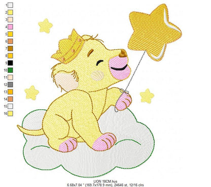 Lion embroidery designs - Lioness embroidery design machine embroidery pattern - Baby boy embroidery file - Lion king embroidery download Marcia Embroidery