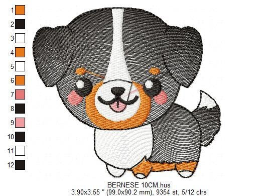 Bernese Mountain Dog embroidery designs - Dog embroidery design machine embroidery pattern - Puppy embroidery file - instant download pes Marcia Embroidery