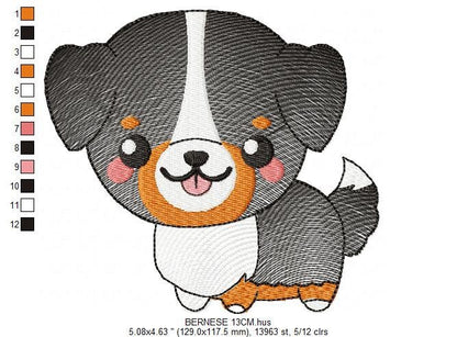 Bernese Mountain Dog embroidery designs - Dog embroidery design machine embroidery pattern - Puppy embroidery file - instant download pes Marcia Embroidery