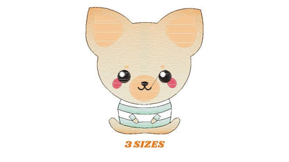 Chihuahua embroidery designs - Dog embroidery design machine embroidery pattern - Puppy embroidery file - Chihuahua embroidery download pes - Marcia Embroidery