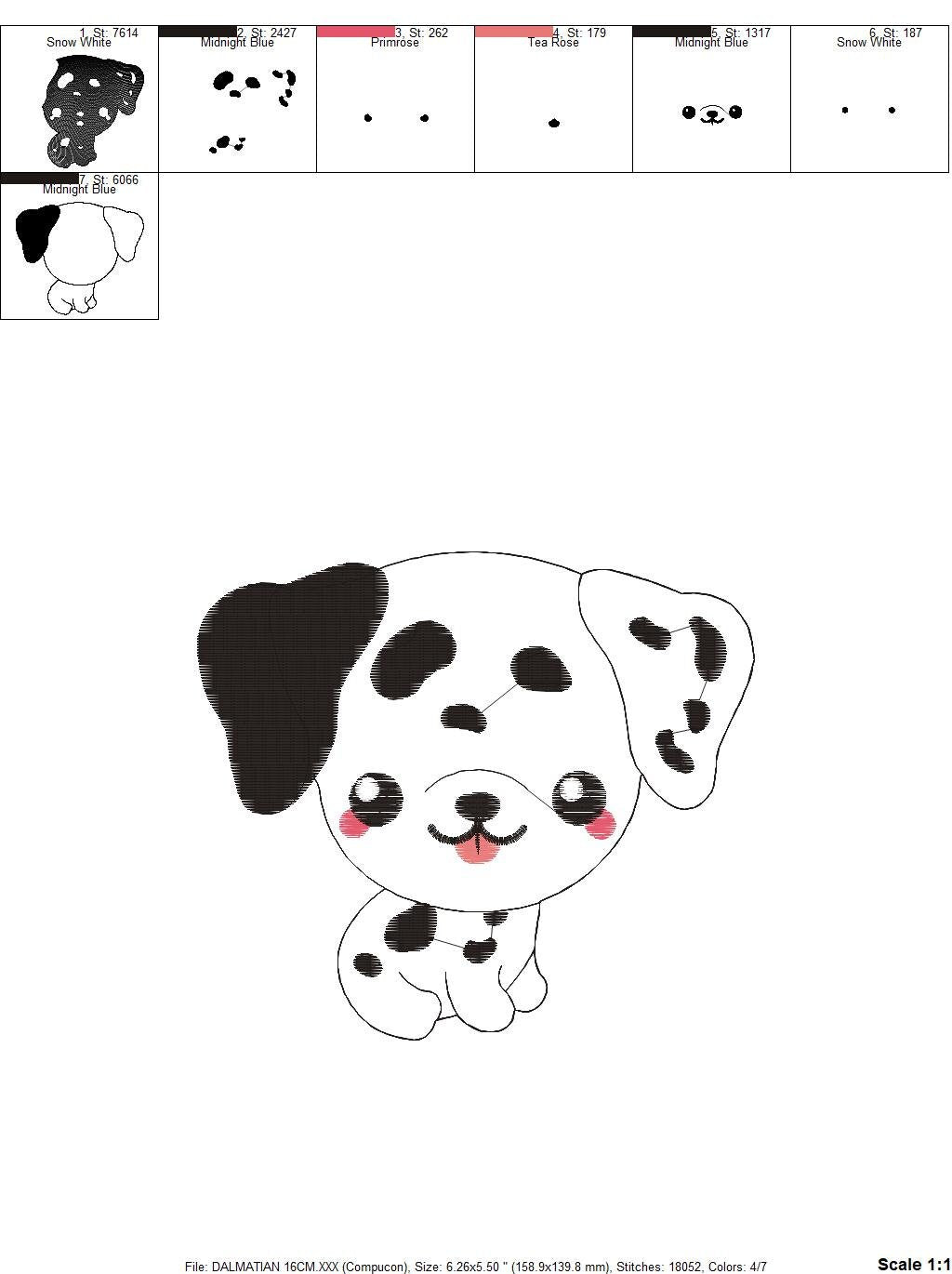 Dalmatian embroidery designs - Dog embroidery design machine embroidery pattern - Puppy embroidery file -  pet embroidery instant download Marcia Embroidery