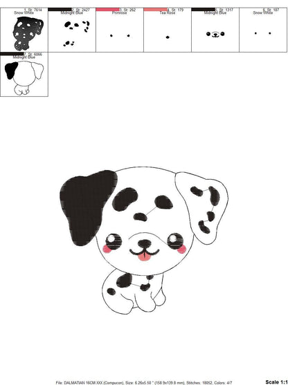 Dalmatian embroidery designs - Dog embroidery design machine embroidery pattern - Puppy embroidery file -  pet embroidery instant download Marcia Embroidery