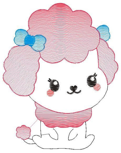 Poodle embroidery designs - Dog embroidery design machine embroidery pattern - Puppy embroidery file -  baby boy embroidery instant download