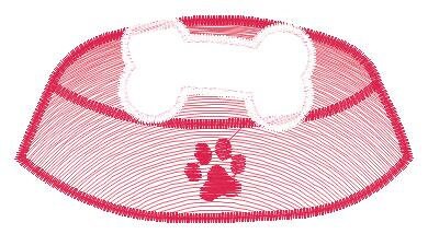 Dog food dish embroidery designs - Pet food bowl embroidery design machine embroidery pattern - Boy kid embroidery file - instant download Marcia Embroidery