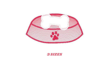 Dog food dish embroidery designs - Pet food bowl embroidery design machine embroidery pattern - Boy kid embroidery file - instant download Marcia Embroidery