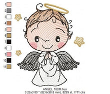 Carica l&#39;immagine nel visualizzatore di Gallery, Angel embroidery designs - Baby boy embroidery design machine embroidery pattern - Boy with wings embroidery file - instant download pes jef
