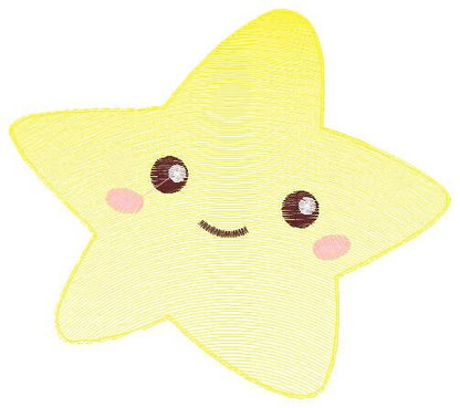 Star embroidery designs - Star with happy face embroidery design machine embroidery pattern - Sky embroidery file - kid embroidery download Marcia Embroidery