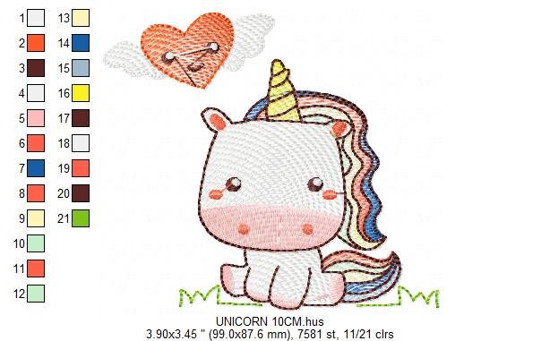 Unicorn embroidery designs - Baby girl embroidery design machine embroidery pattern - Unicorns design instant download embroidery newborn Marcia Embroidery