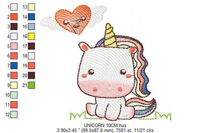 Unicorn embroidery designs - Baby girl embroidery design machine embroidery pattern - Unicorns design instant download embroidery newborn Marcia Embroidery