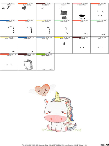 Unicorn embroidery designs - Baby girl embroidery design machine embroidery pattern - Unicorns design instant download embroidery newborn Marcia Embroidery