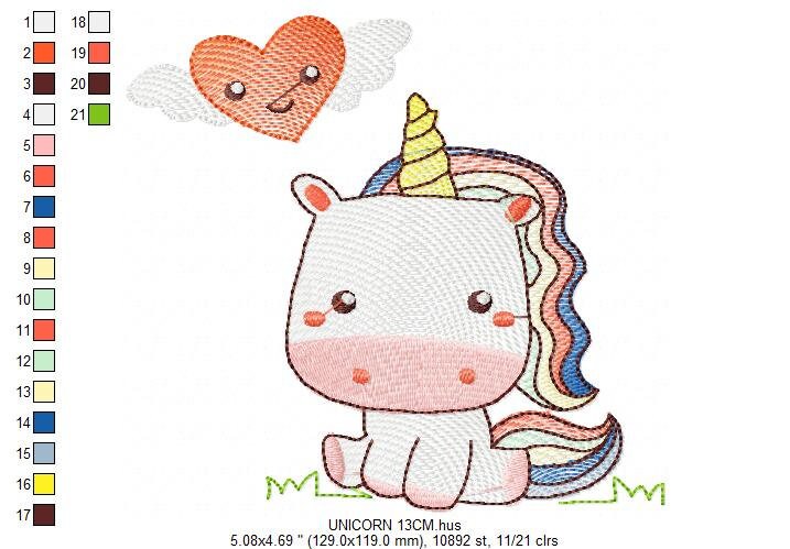 Unicorn embroidery designs - Baby girl embroidery design machine embroidery pattern - Unicorns design instant download embroidery newborn Marcia Embroidery