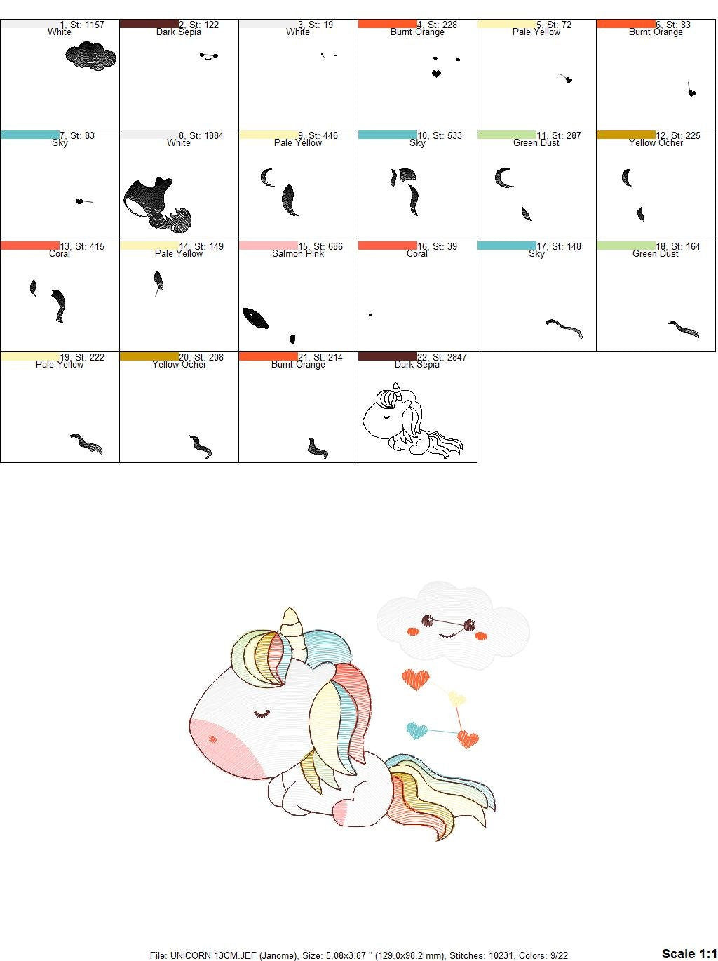 Unicorn embroidery designs - Baby Girl embroidery design machine embroidery pattern - Fantasy embroidery - newborn layette unicorn design Marcia Embroidery