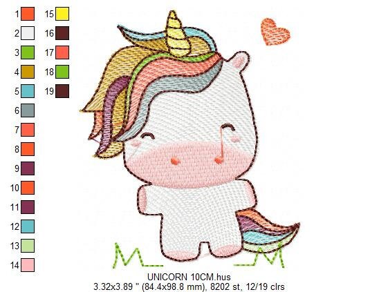 Unicorn embroidery designs - Girl embroidery design machine embroidery pattern - Unicorns embroidery file - baby girl embroidery newborn pes Marcia Embroidery