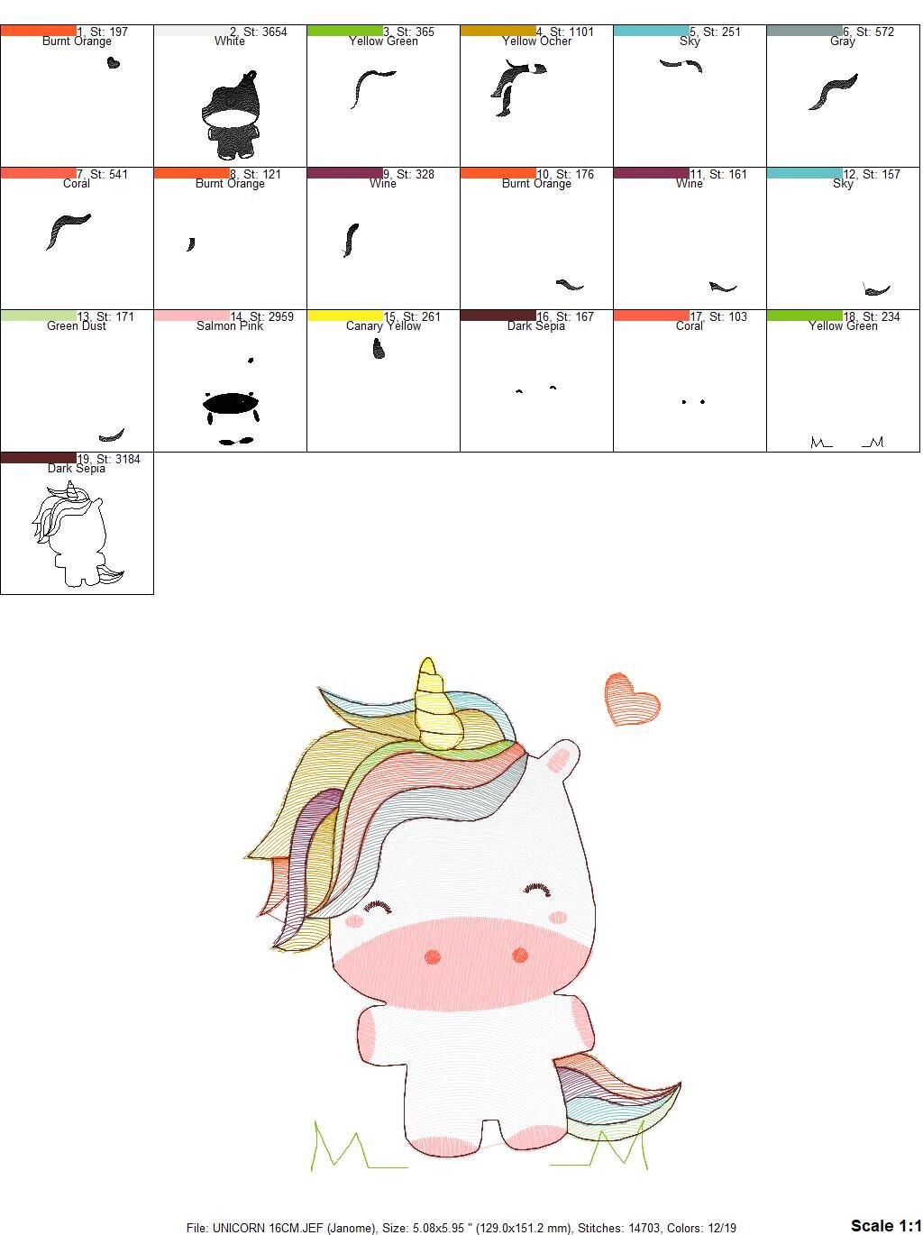 Unicorn embroidery designs - Girl embroidery design machine embroidery pattern - Unicorns embroidery file - baby girl embroidery newborn pes Marcia Embroidery