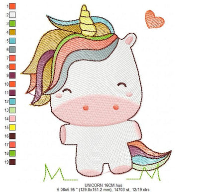 Unicorn embroidery designs - Girl embroidery design machine embroidery pattern - Unicorns embroidery file - baby girl embroidery newborn pes Marcia Embroidery