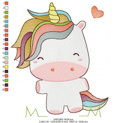 Unicorn embroidery designs - Girl embroidery design machine embroidery pattern - Unicorns embroidery file - baby girl embroidery newborn pes Marcia Embroidery