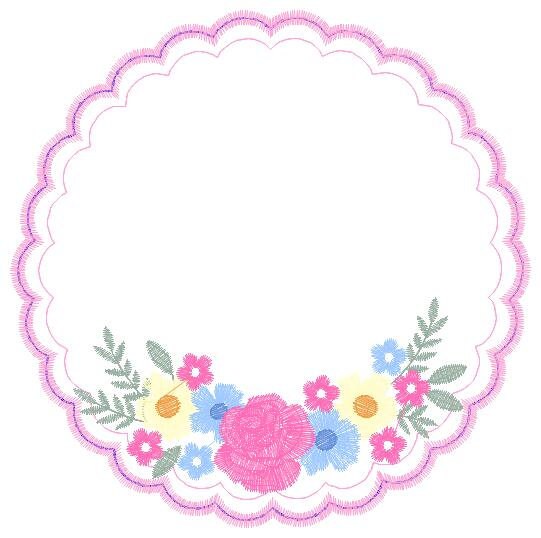 Frame embroidery designs - Flower embroidery design machine embroidery pattern - Rose embroidery file girl embroidery - roses frame design Marcia Embroidery