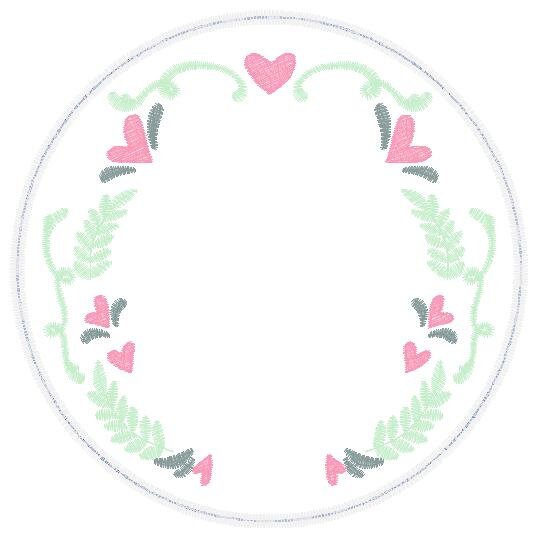 Floral Monogram Frame embroidery designs - Flower Laurel wreath embroidery design machine embroidery pattern - instant digital download pes Marcia Embroidery
