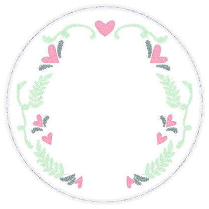 Floral Monogram Frame embroidery designs - Flower Laurel wreath embroidery design machine embroidery pattern - instant digital download pes Marcia Embroidery