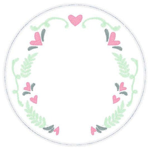 Floral Monogram Frame embroidery designs - Flower Laurel wreath embroidery design machine embroidery pattern - instant digital download pes