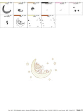 Carica l&#39;immagine nel visualizzatore di Gallery, Angel embroidery designs - Girl in the moon embroidery design machine embroidery pattern - Angel sleeping in moon embroidery file download
