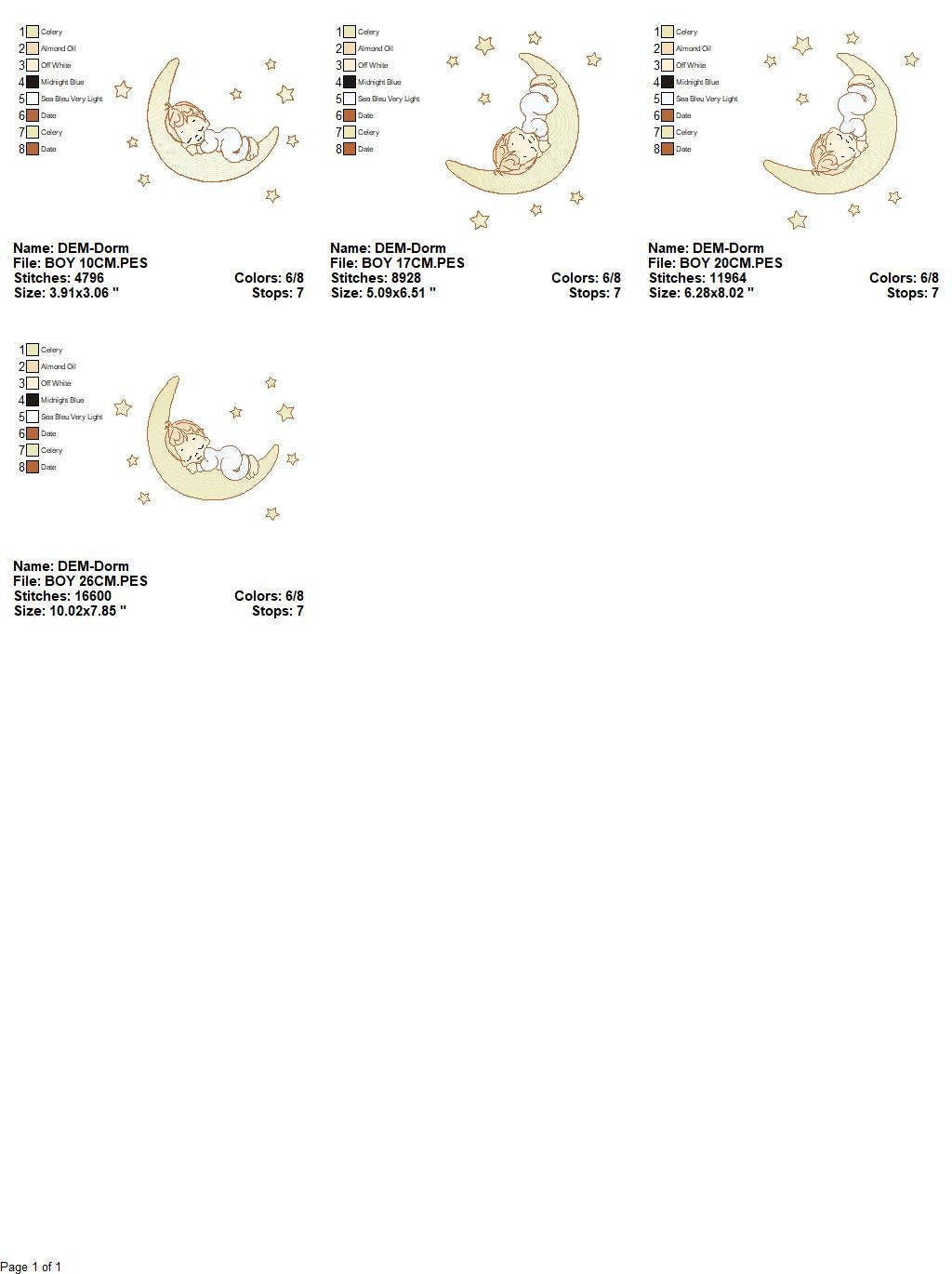 Angel embroidery designs - Boy in moon embroidery design machine embroidery pattern - Angel in the moon embroidery file - sleeping boy