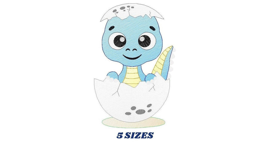 Baby Dinosaur embroidery designs - Dino embroidery design machine embroidery pattern - Dragon embroidery file - Dinosaur egg boy embroidery