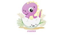 Load image into Gallery viewer, Baby Dinosaur embroidery designs - Dino embroidery design machine embroidery pattern - Dragon embroidery file - Dinosaur egg boy embroidery
