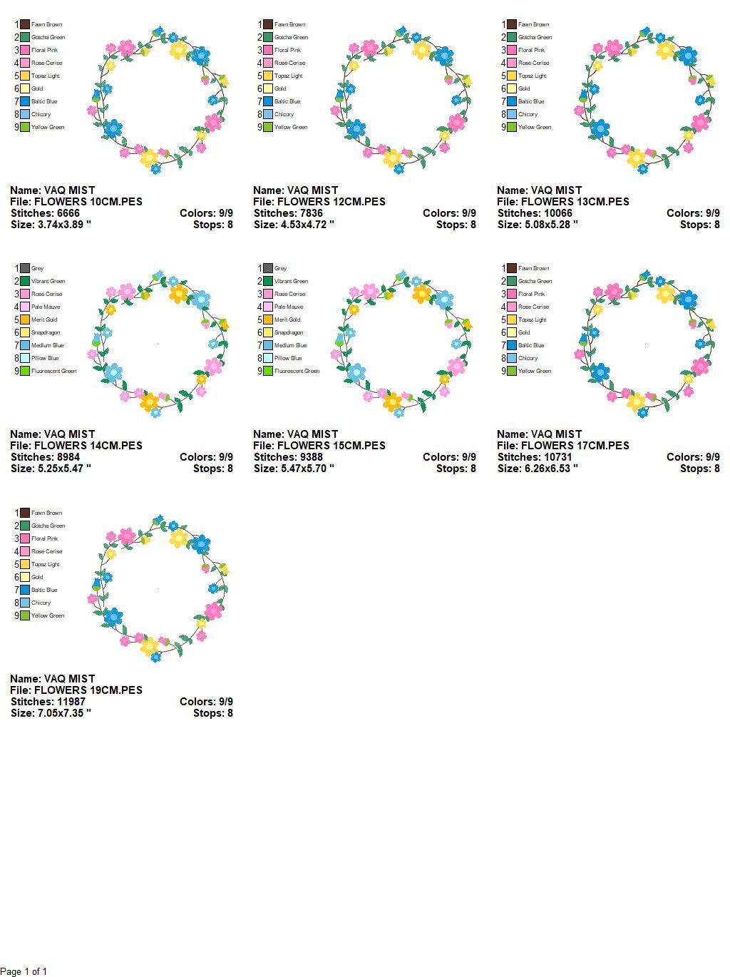 Monogram Frame embroidery designs - Flower embroidery design machine embroidery pattern - Floral wreath embroidery file - digital download