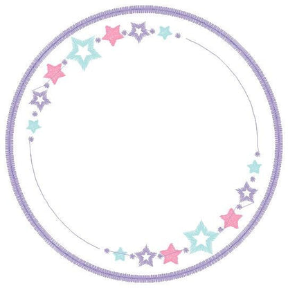 Monogram Frame embroidery designs - Stars frame embroidery design machine embroidery pattern - Delicate frame embroidery download pes jef