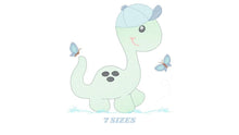 Laden Sie das Bild in den Galerie-Viewer, Dinosaur embroidery designs - Dino embroidery design machine embroidery pattern - instant download - Baby boy embroidery file brontosaurus
