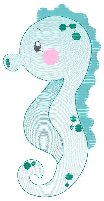 Seahorse embroidery design - Sea Animal embroidery designs machine embroidery pattern - Ocean animal embroidery file - instant download pes