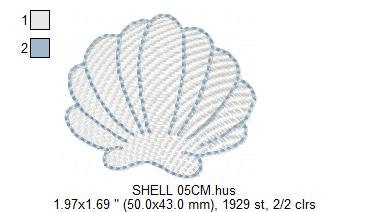 Shell embroidery designs - Deep sea shells embroidery design machine embroidery pattern - Ocean embroidery file - Beach embroidery download - Marcia Embroidery